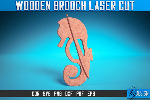 Wooden Brooch Laser Cut SVG |Accessories Laser Cut SVG Design | CNC Files SVG Fly Design 
