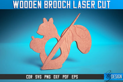 Wooden Brooch Laser Cut SVG |Accessories Laser Cut SVG Design | CNC Files SVG Fly Design 