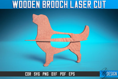 Wooden Brooch Laser Cut SVG |Accessories Laser Cut SVG Design | CNC Files SVG Fly Design 