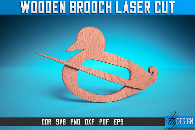 Wooden Brooch Laser Cut SVG |Accessories Laser Cut SVG Design | CNC Files SVG Fly Design 