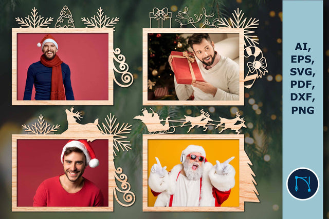 Wooden Christmas Photo Frame SVG Bundle SVG MD JOYNAL ABDIN 