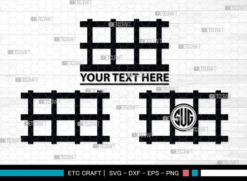 Wooden Fence Monogram, Wooden Fence Silhouette, Wooden Fence SVG ...