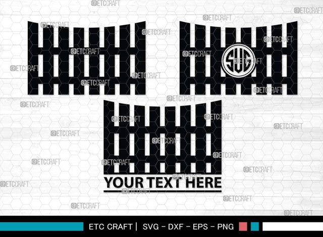 Wooden Fence Monogram, Wooden Fence Silhouette, Wooden Fence SVG, Railing Svg, Home Fencing Svg, Wooden Gate Svg, Fence Cuttable Svg, SB00482 SVG ETC Craft 