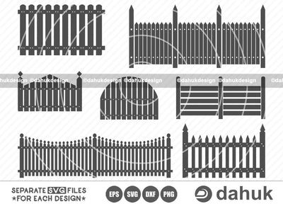 Wooden fence Svg, Fence svg, Picyet fence svg, Board fence border clipart, Fence divider png, Cut file, for silhouette, svg, eps, dxf, png, clipart cricut design space, vinyl cut files SVG dahukdesign 