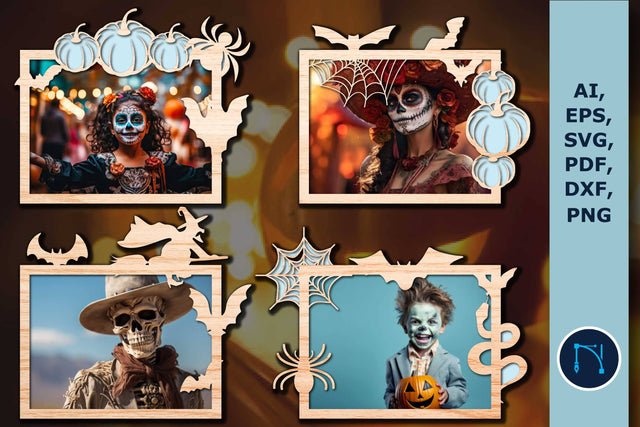 Wooden Halloween Photo Frame SVG Bundle SVG MD JOYNAL ABDIN 