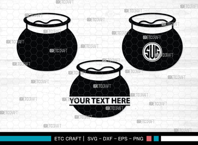 Wooden Honey Pot Monogram, Wooden Honey Pot Silhouette, Wooden Honey Pot SVG, Honey Svg, Honey Pot Svg, Honey Jar Svg, Honey Dipper Svg, SB00458 SVG ETC Craft 