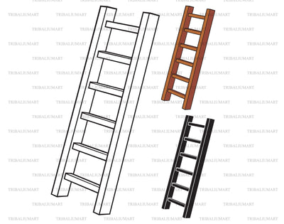 Wooden ladder SVG TribaliumArtSF 