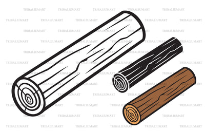 Wooden log SVG TribaliumArtSF 