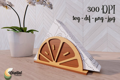Wooden Napkin Holder Laser Cut. Laser Cutting Decor SVG. SVG Evgenyia Guschina 