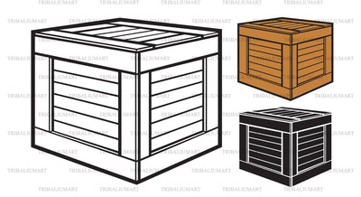 Wooden packaging box SVG TribaliumArtSF 
