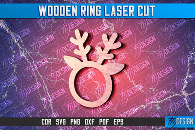Wooden Ring Laser Cut SVG Design | Laser Cut Design SVG Fly Design 