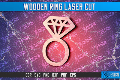 Wooden Ring Laser Cut SVG Design | Laser Cut Design SVG Fly Design 