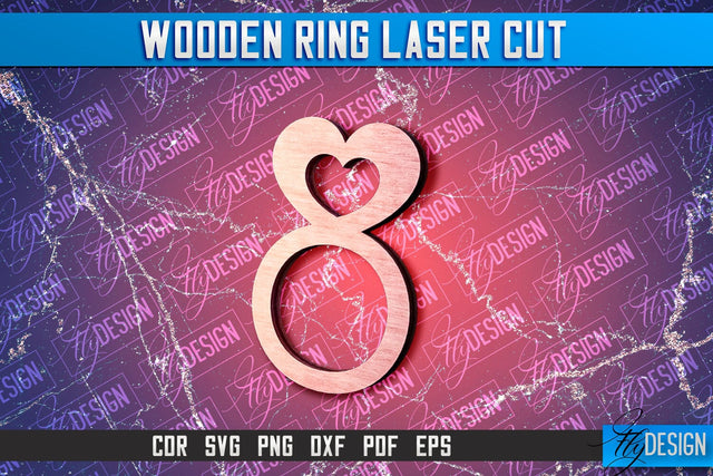 Wooden Ring Laser Cut SVG Design | Laser Cut Design SVG Fly Design 