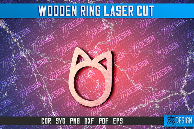Wooden Ring Laser Cut SVG Design | Laser Cut Design SVG Fly Design 