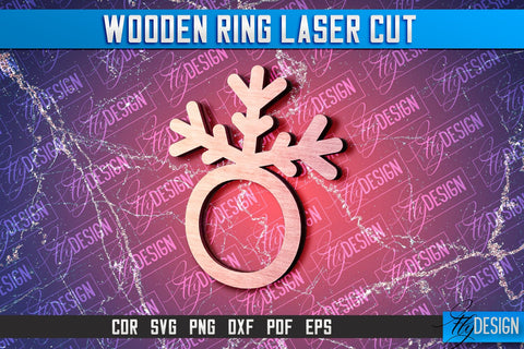 Wooden Ring Laser Cut SVG Design | Laser Cut Design SVG Fly Design 