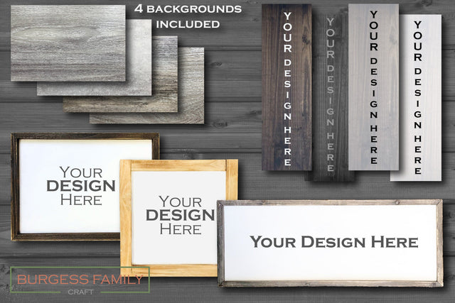 Wooden sign custom craft mock up | Vol II Mock Up Photo Burgess Family Craft 
