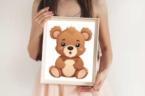 Woodland Baby Animals clipart bundle Sublimation Regulrcrative 