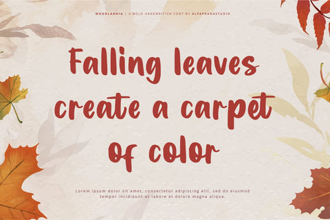Woodlandia - Handwritten Font Font Alpaprana Studio 