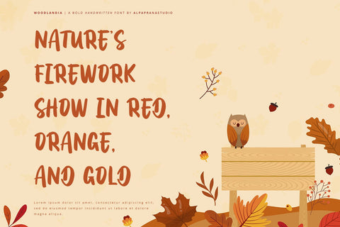 Woodlandia - Handwritten Font Font Alpaprana Studio 