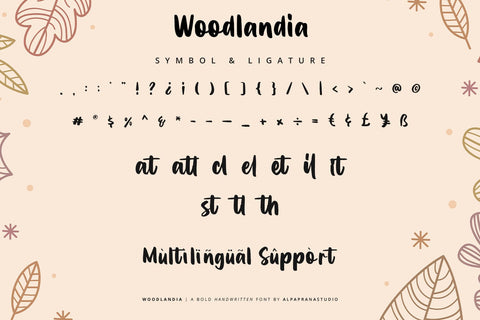 Woodlandia - Handwritten Font Font Alpaprana Studio 