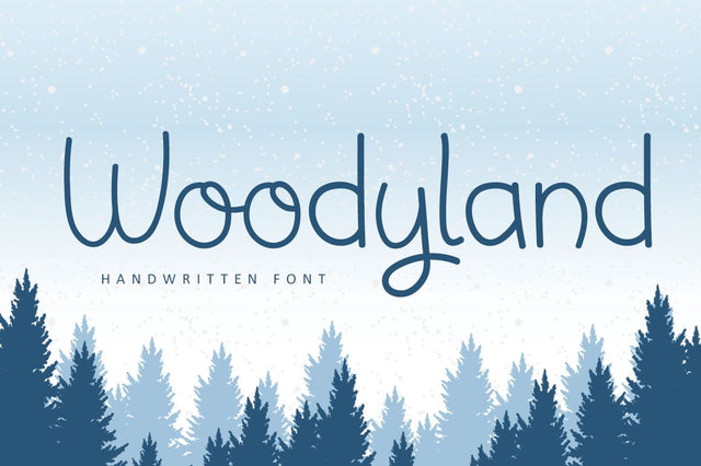 Woodyland - Winter Handwritten Font Font Illushvara Design 