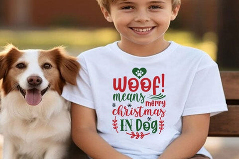 Woof! Means Merry Christmas In Dog SVG Angelina750 