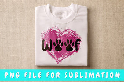 Woof PNG, Dog Quote Design For Sublimation Sublimation HappyDesignStudio 