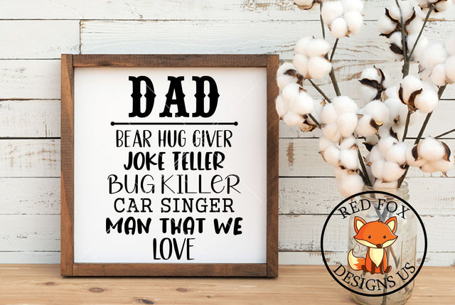 Words About Dad SVG | Father's Day SVG PNG DXF SVG RedFoxDesignsUS 