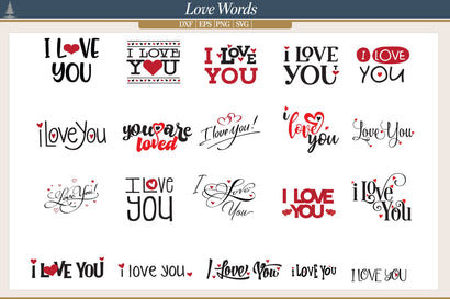 Words of Love Set 2 SVG AfterTenDesign 