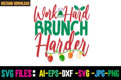 Work Hard Brunch Harder SVG Cut File SVG Newmockups 