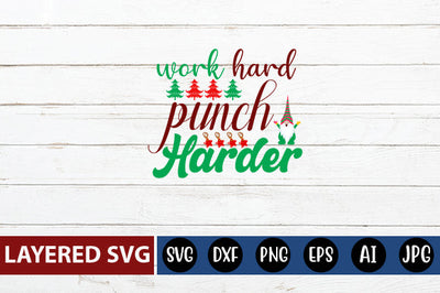 work hard punch harder SVG cute file SVG Blessedprint 