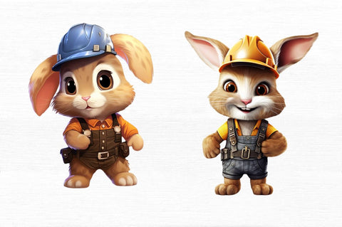 Worker Bunny Cute Clipart Sublimation Regulrcrative 