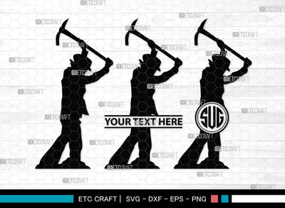 Working Man Monogram, Working Man Silhouette, Working Man SVG, Handyman Svg, Construction Svg, Business People Svg, SB00420 SVG ETC Craft 