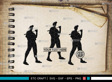 Working Man Monogram, Working Man Silhouette, Working Man SVG, Handyman Svg, Construction Svg, Business People Svg, SB00420 SVG ETC Craft 