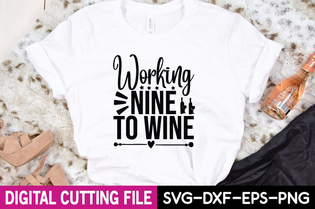 Working Nine To Wine svg SVG designer krishna 
