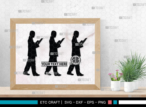 Working Woman Monogram, Working Woman Silhouette, Working Woman SVG, Business Woman Svg, Business Lady Svg, SB00421 SVG ETC Craft 