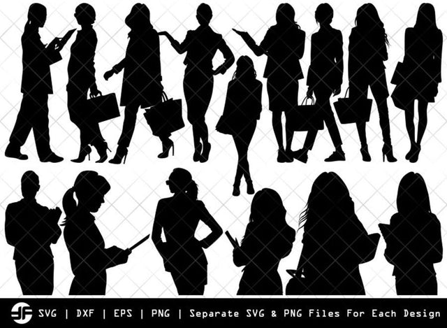 Working Woman SVG | Silhouette Bundle | SVG Cut File SVG ETC Craft 