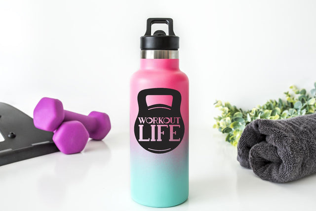 Workout Life Kettlebell SVG | So Fontsy SVG So Fontsy Design Shop 