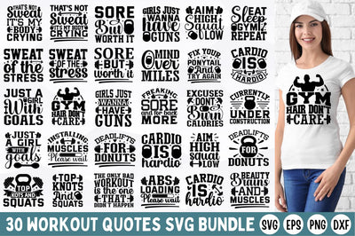 Workout Quotes SVG Bundle SVG Regulrcrative 
