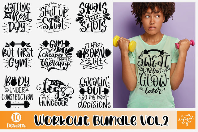 Workout Quotes SVG Bundle Vol 2 SVG dapiyupi store 