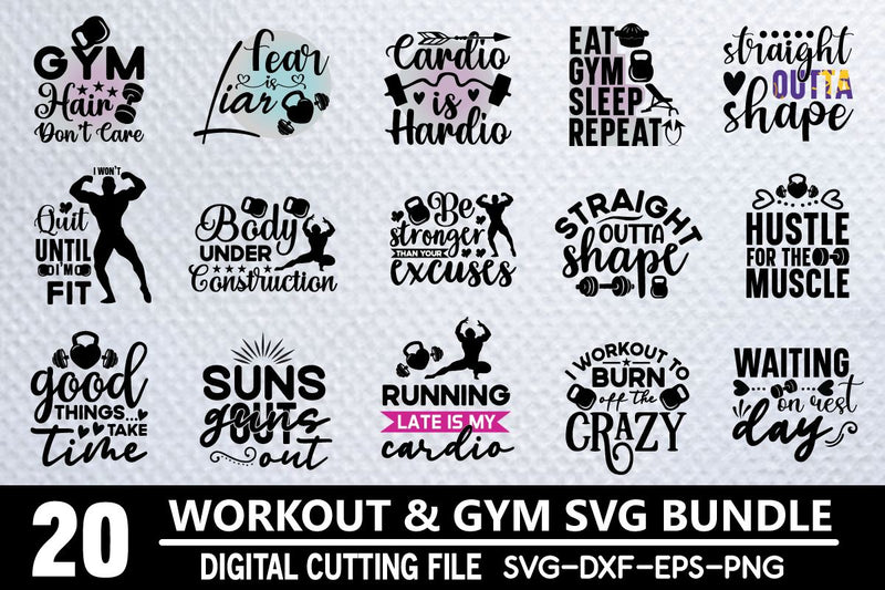 workout svg bundle SVG buydesign 