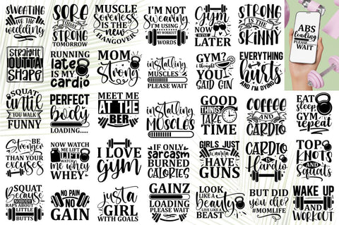 Workout SVG Bundle SVG Regulrcrative 