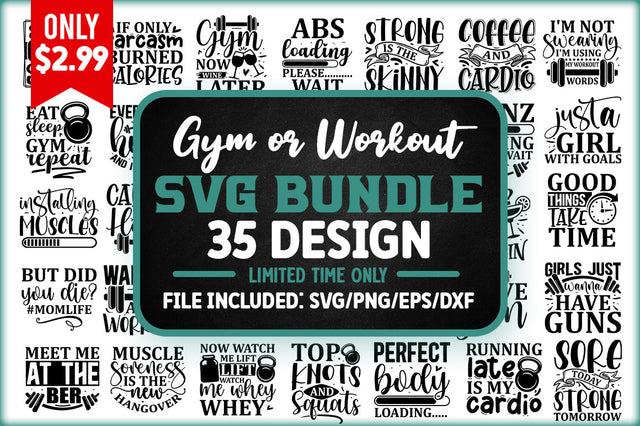 Workout SVG Bundle SVG Regulrcrative 
