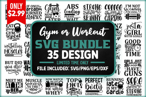 Workout SVG Bundle SVG Regulrcrative 
