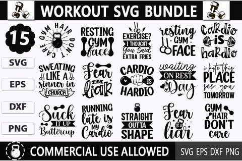 Workout SVG Bundle.Fitness, Instant Download, SVG Designangry 