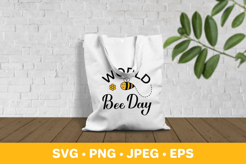 World Bee Day SVG. Cute Bee and honeycomb SVG LaBelezoka 