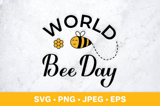 World Bee Day SVG. Cute Bee and honeycomb SVG LaBelezoka 