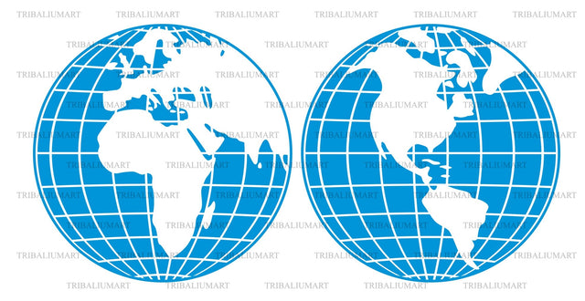 World globe SVG TribaliumArtSF 