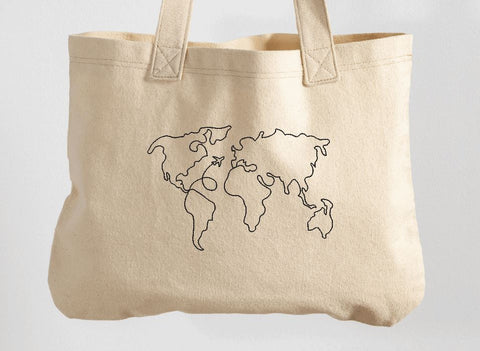 World Map One line machine embroidery design Embroidery/Applique DESIGNS Angie 