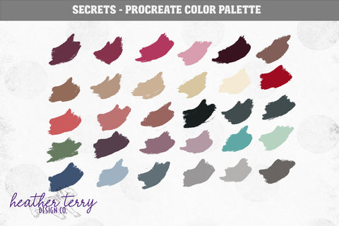 World of Wizards Procreate Color Palette Bundle Digital Pattern Heather Terry Design Co. 